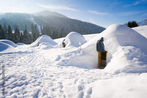 Small igloo village