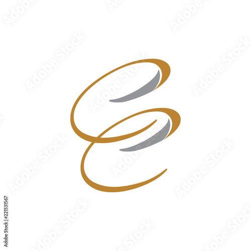 letter cc logo vector