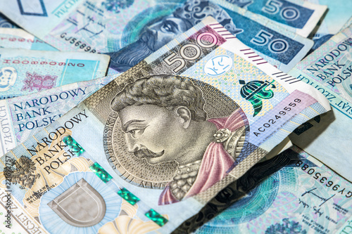 polish money background, 500 pln