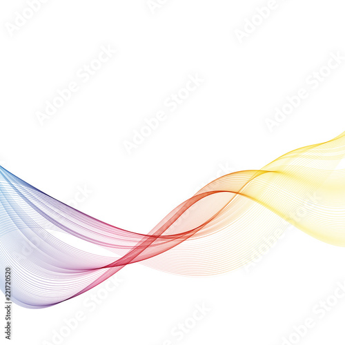 Abstract motion smooth color wave vector Curve rainbow lines
