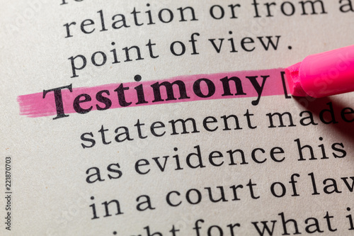 definition of testimony