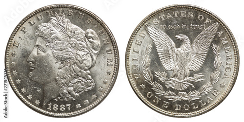 USA 1 Dollar Morgan-Dollar Silber 1887