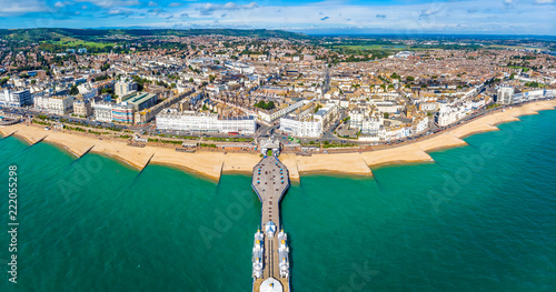 Aerial view of Eastbourne in summer, UK