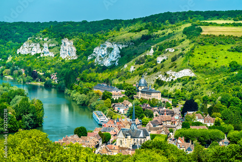 Les Andelys commune on the banks of the Seine in France
