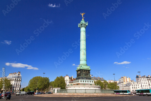 The July Column, Colonne de Juillet, on the Place de la Bastille in Paris, France 
