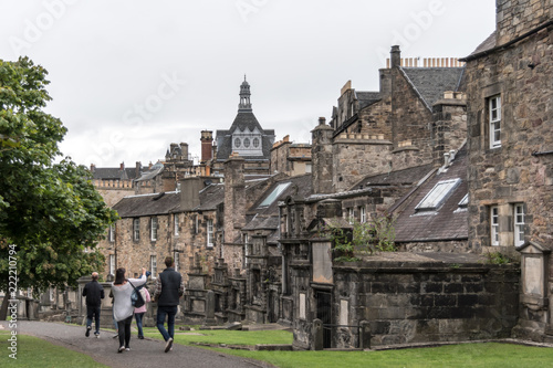 View of Greyfriars Kirkyard graveyard