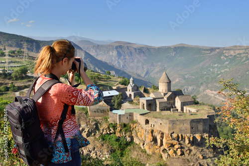 Armenia, Tatev monastery is a 9th century historical monument. It is one of the oldest and most famous monastery complexes in Armenia, Goris city.