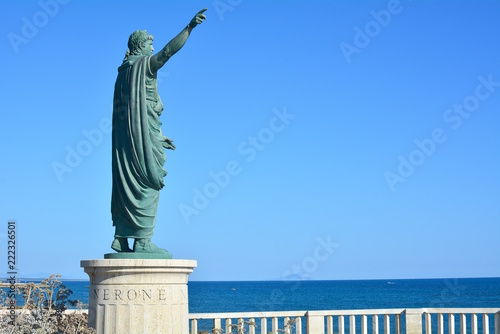 Monument of Emperor Nero in Anzio. Italy.