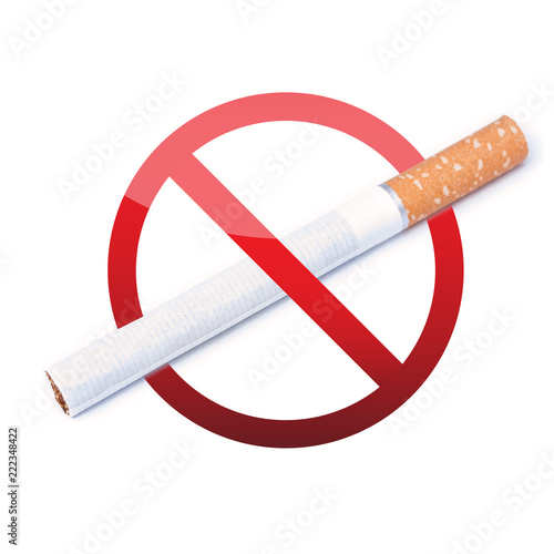 illustration of a no smoking sign not allowed