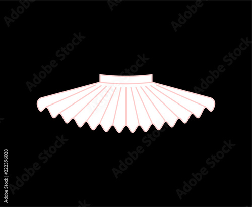 Ballet tutu isolated. Skirt of ballerina. vector illustration