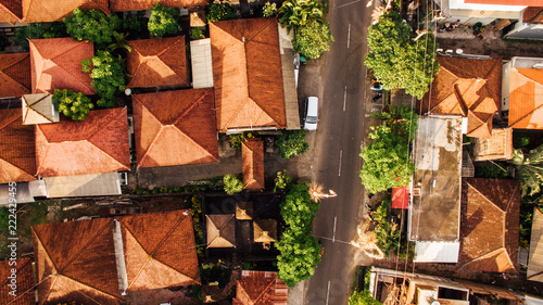 bali indonesia drone canggu aerial pano monkey house