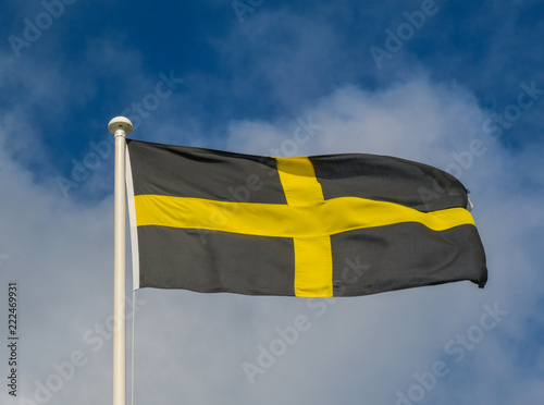 National Flag of St.David, Wales, UK