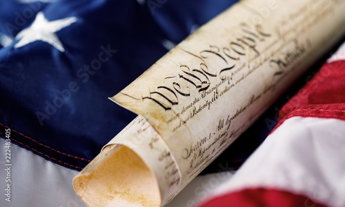 Roll of vintage US Constitution, Patriotism