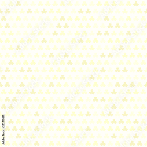 Yellow shamrock pattern. Seamless vector