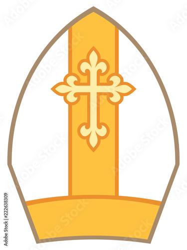 Bishop Mitre (Miter) vector illustration 