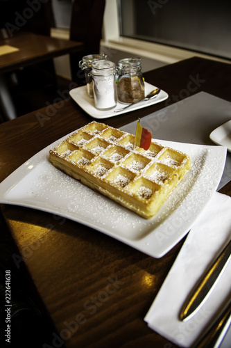 Typical sweet waffle from Belgium