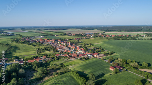 village Bardenitz, south of Berlin - Birds eyes view