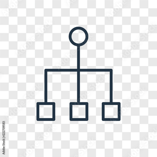 hierarchical structure icons isolated on transparent background. Modern and editable hierarchical structure icon. Simple icon vector illustration.