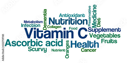 Word Cloud on a white background - Vitamin C