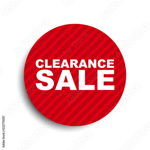 red circle banner element clearance sale