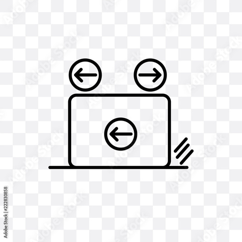 friction icon isolated on transparent background. Simple and editable friction icons. Modern icon vector illustration.