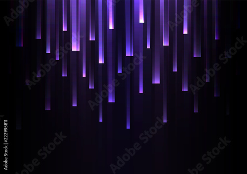 purple overlap pixel speed in dark background, geometric layer motion backdrop, simple technology template, vector illustration