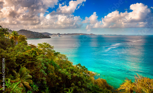 Grand Mal Bay. Located north of the capital St George's in the caribbean island of Grenada.