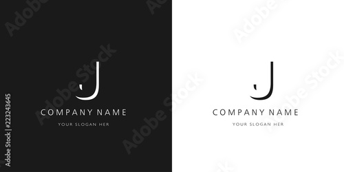  j logo letter modern design