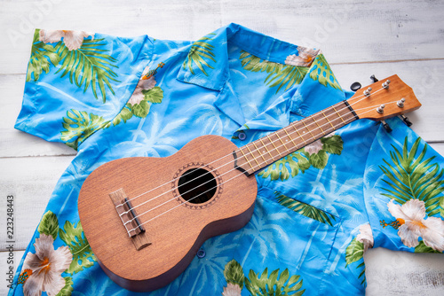 ulkulele and hawaiian shirts