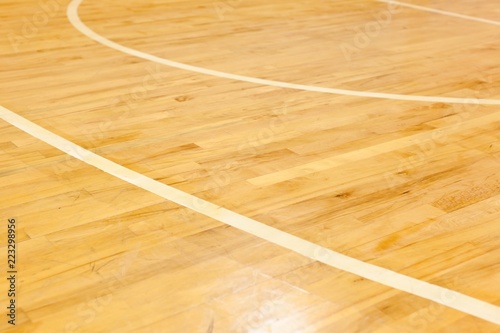 Basketball floor court wood parquet lines hardwood floor