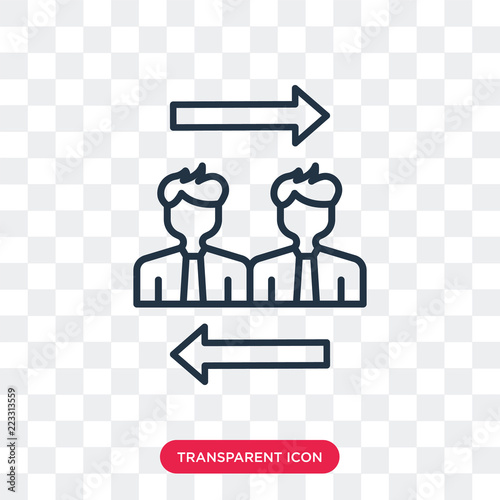 Exchange Personel vector icon isolated on transparent background, Exchange Personel logo design
