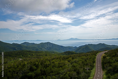 羅臼の街と北方四島