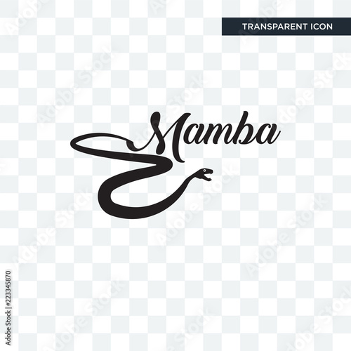 black mamba vector icon isolated on transparent background, black mamba logo design