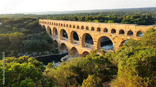 Pont du Gard in the Gardon River, south of France