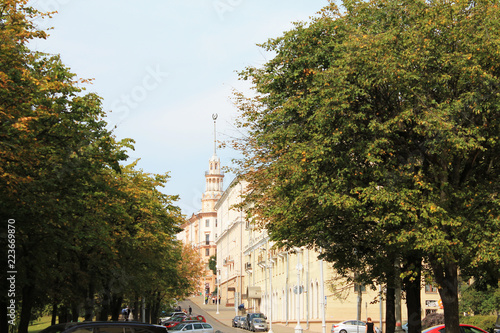 The capital of the Republic of Belarus. - Minsk city. Kommunisticheskaya street.