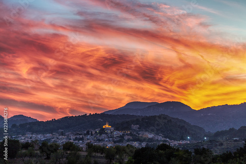 Amazing Sunset on the island of Mallorca