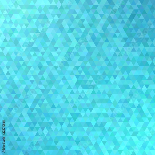 Light blue abstract mosaic triangle tile pattern background - modern polygon vector graphic design from regular triangles