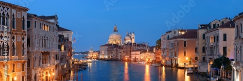 Venice Grand Canal viewed at night