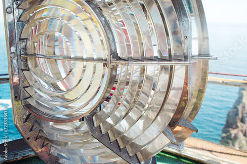 Fresnel lens. Sea lighthouse lens 