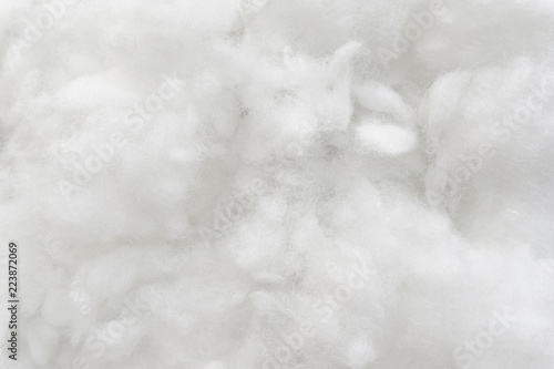 White cotton texture is soft, fluffy wadding background