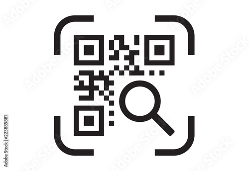 qr code scanner icon. barcode scanner icon