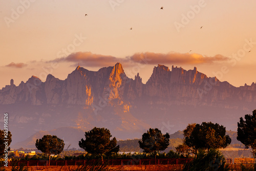 Landscape of the Montserrat mountain