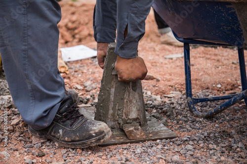 Cement slump Test Procedure in Construction plant.