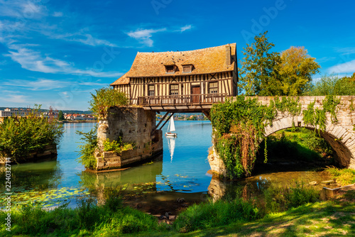 Old Timbered Water Mill in Vernon Normandy France