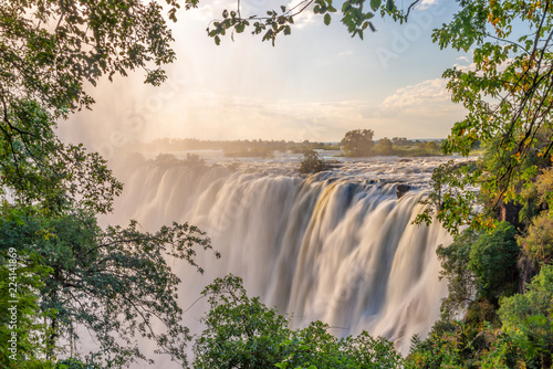 Victoria falls on Zambezi river, between Zambia and Zimbabwe