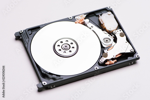 A hard disk drive isolated on white background.