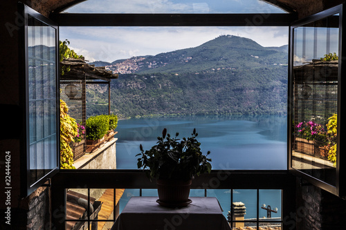 Framed view of Lake Albano (Lazio, Italy)