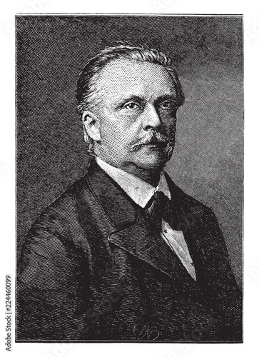 Hermann von Helmholtz, vintage illustration