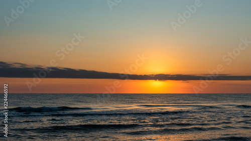 Sea surface during sunrise
