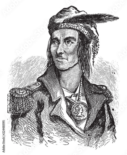 Tecumseh, vintage illustration